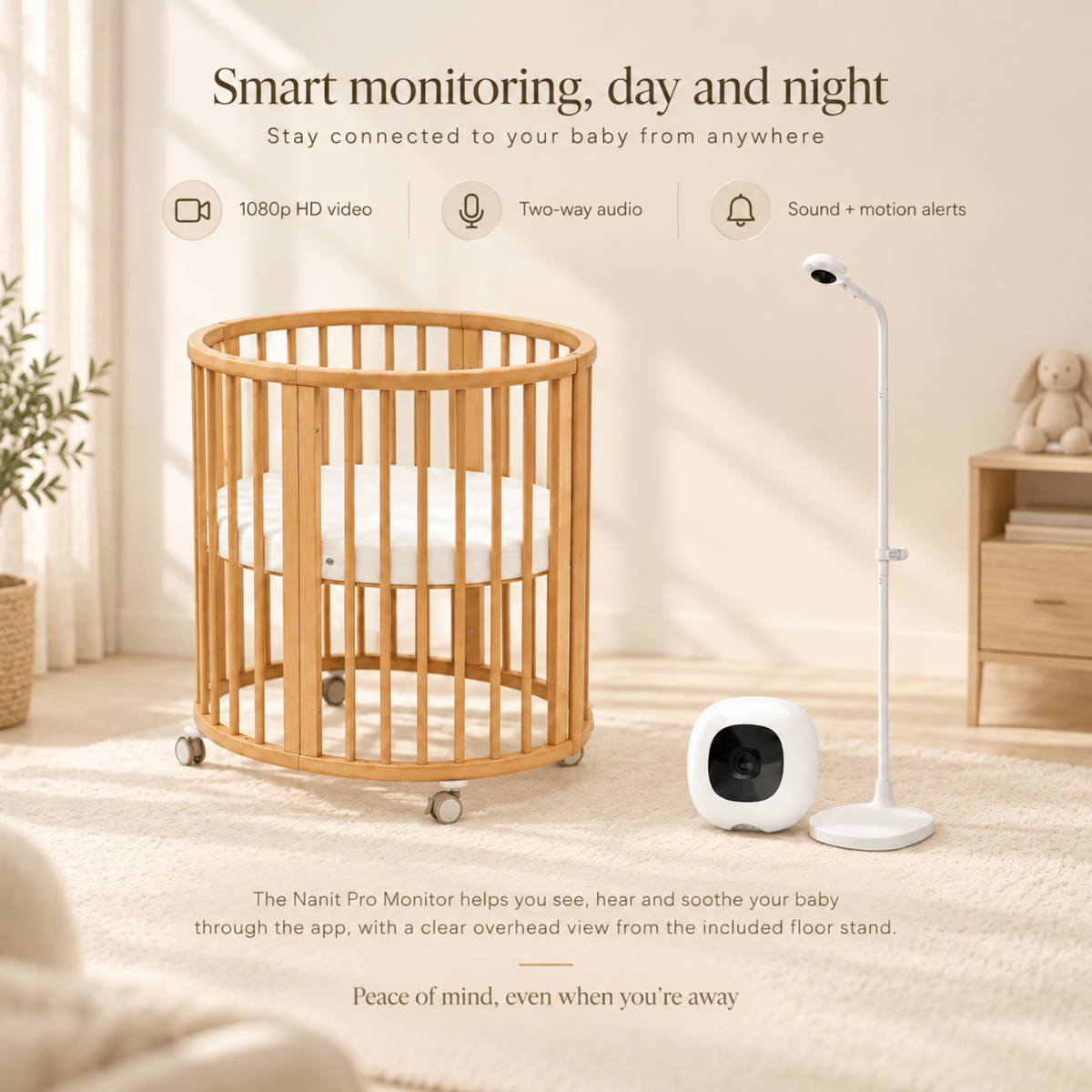 Stokke® Sleepi™ Mini Bed x Nanit Pro Baby Monitor Bundle – 6 Pcs