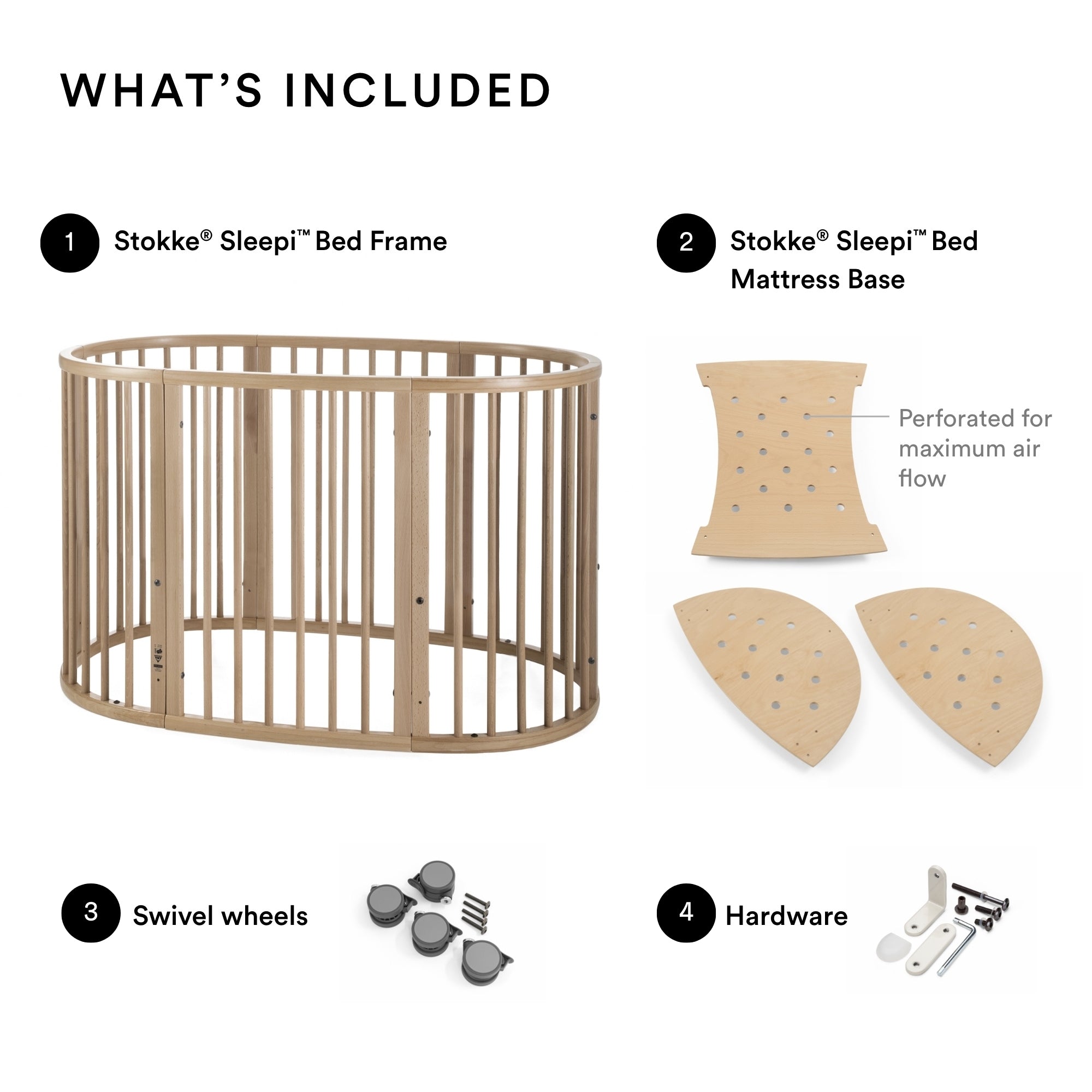 سرير ستوكي سليبي باللون البيج