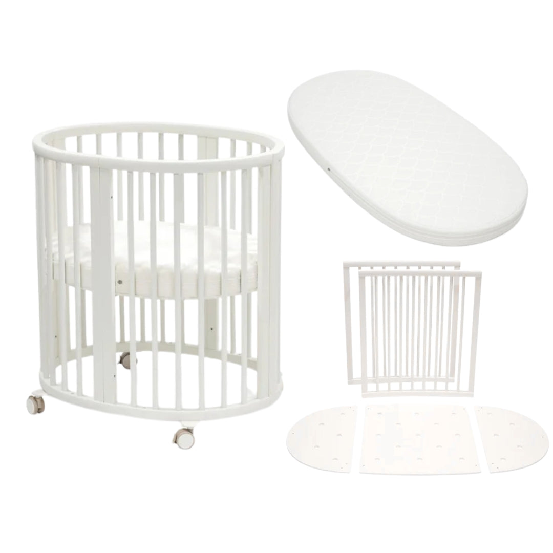 Stokke Sleepi Mini Bed Bundle - Sleepi Mini Bed with Sleepi Mini Mattress, Sleepi Mattress & Sleepi Bed Extension