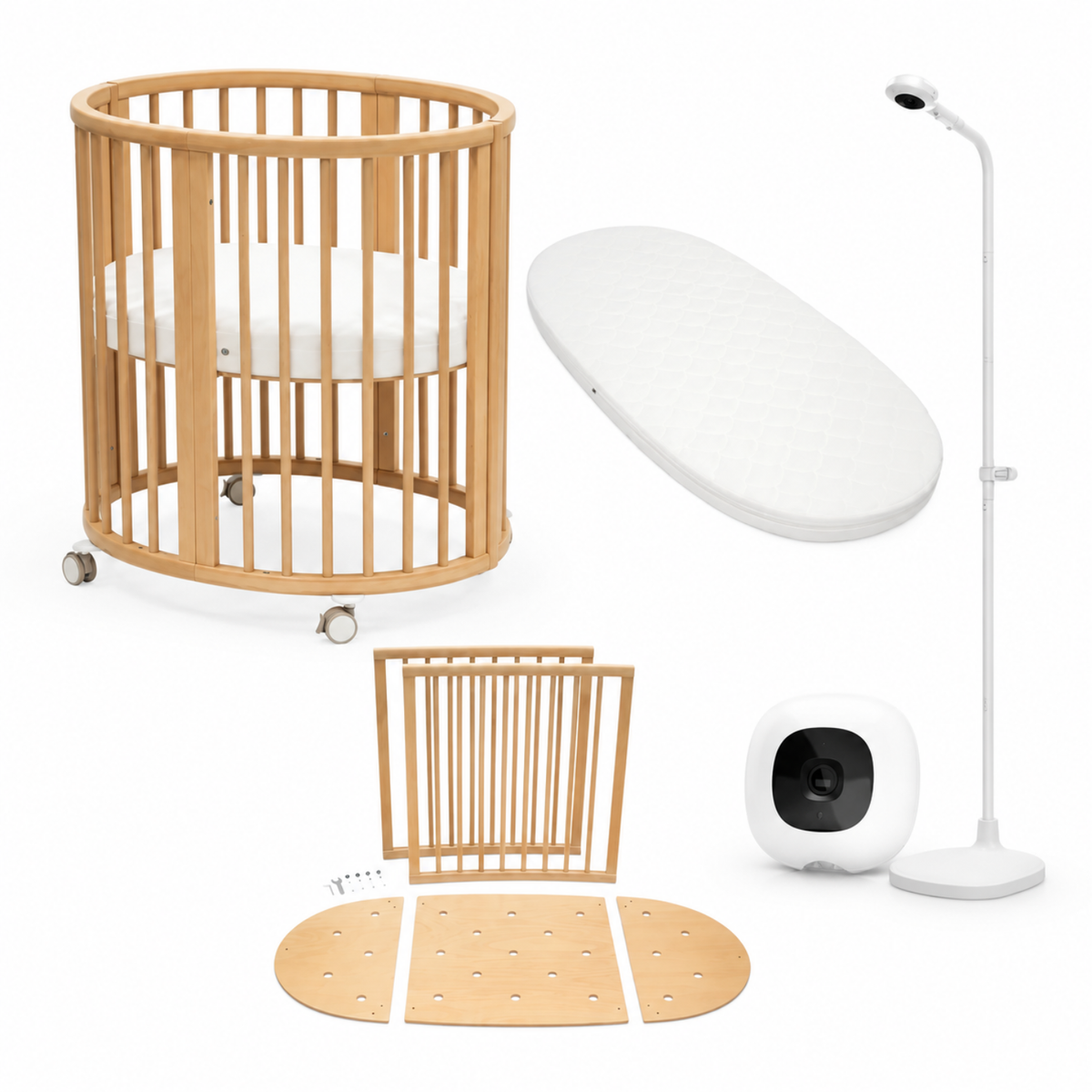 Stokke® Sleepi™ Mini Bed x Nanit Pro Baby Monitor Bundle – 6 Pcs