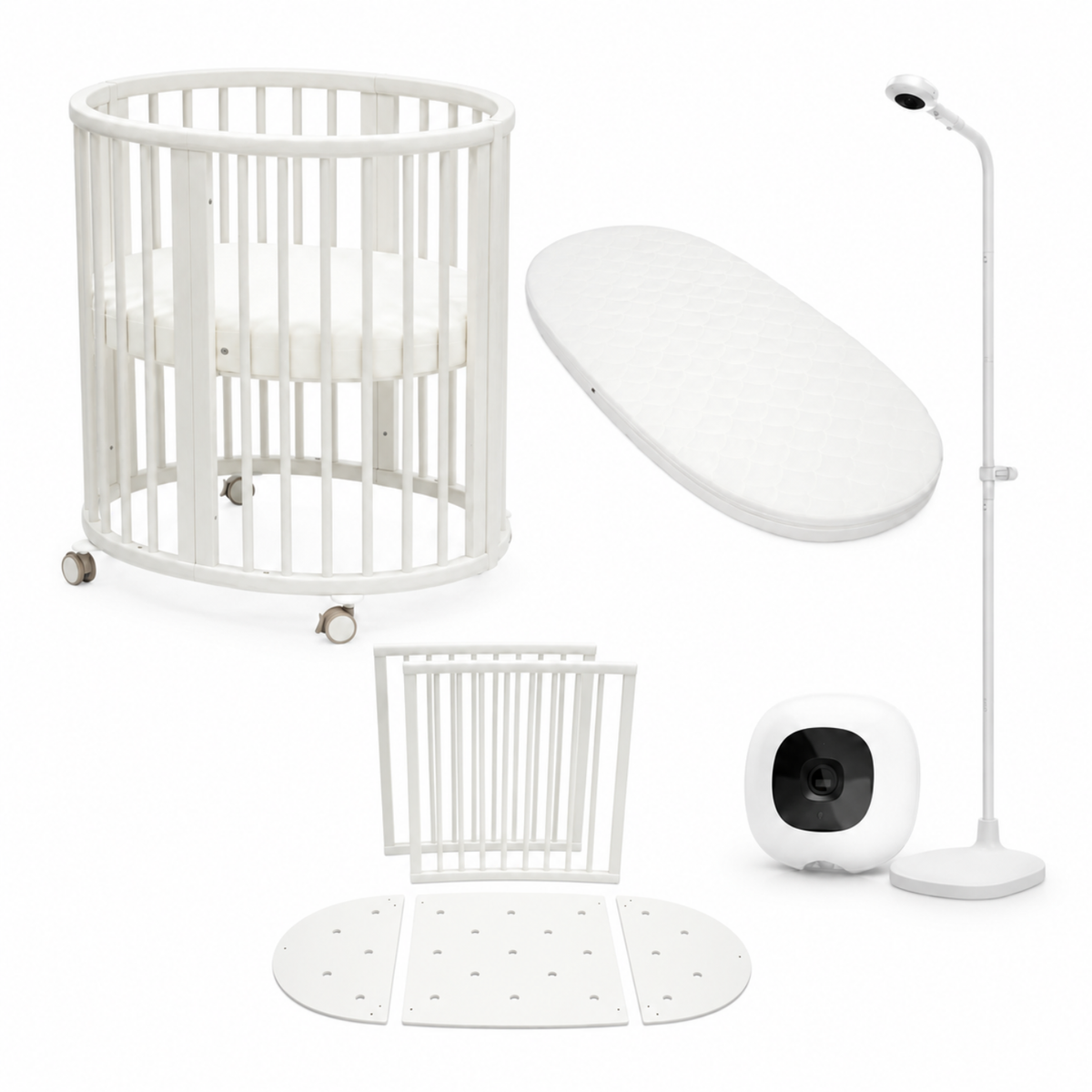 Stokke® Sleepi™ Mini Bed x Nanit Pro Baby Monitor Bundle – 6 Pcs