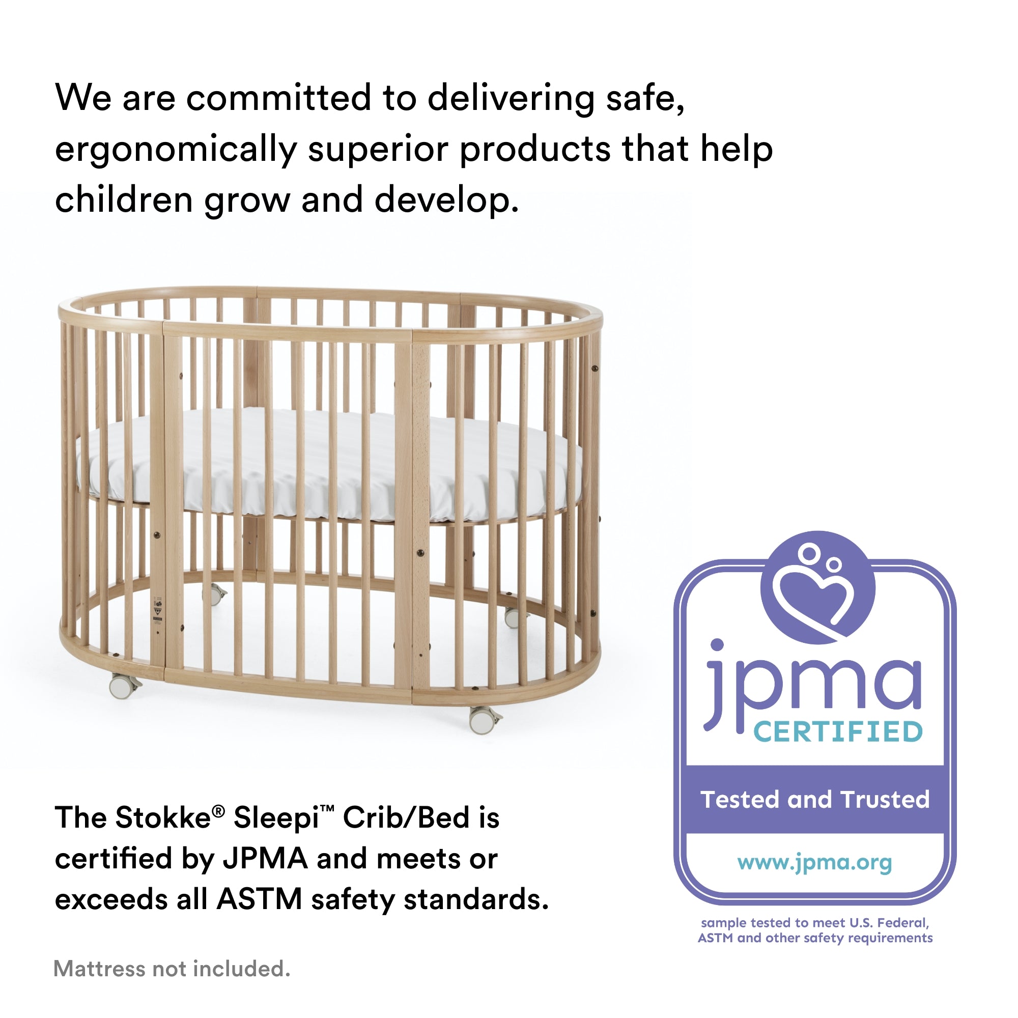 سرير ستوكي سليبي باللون البيج