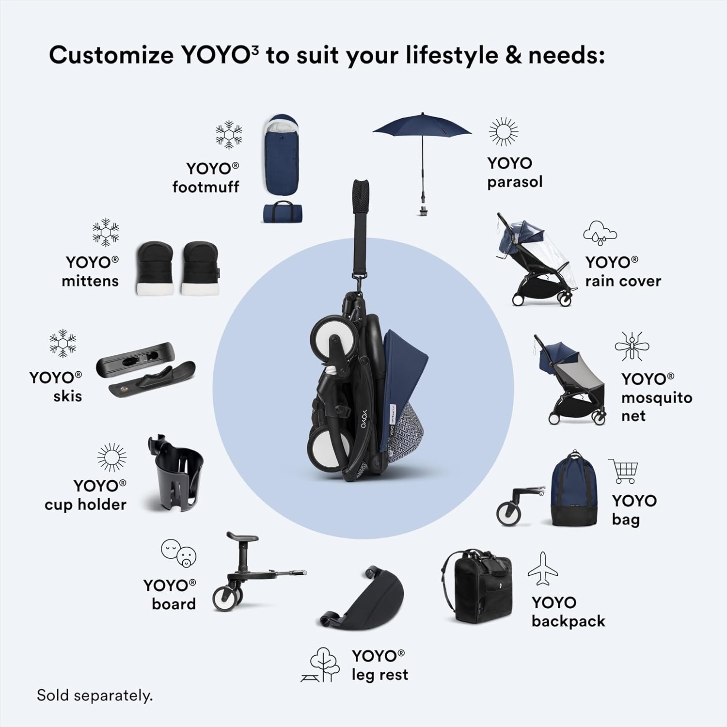 مقعد عربة ستوكي يويو للأطفال من عمر 6 أشهر بنقشة الفهد