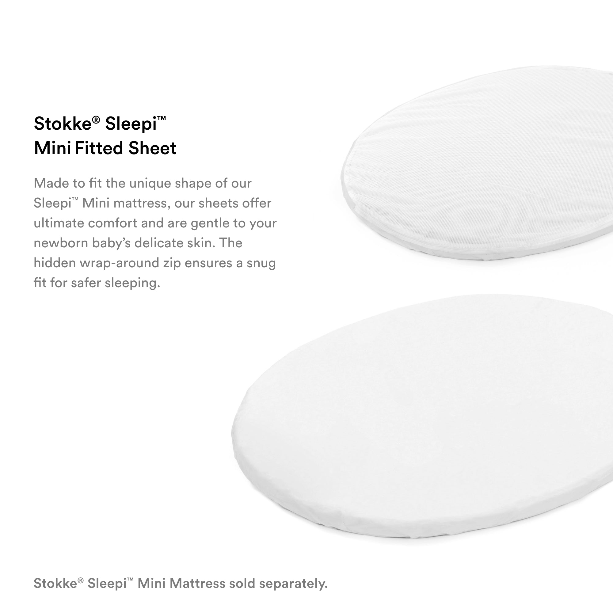 Sleepi V3 Mini Fitted Sheet White