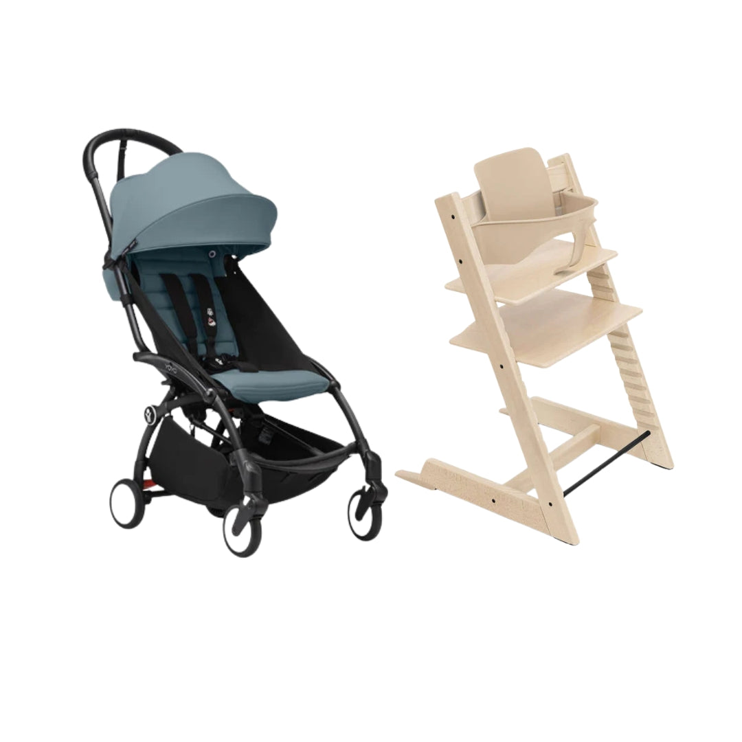 STOKKE YOYO³ TODDLER STROLLER WITH TRIPP TRAPP NATURAL SET