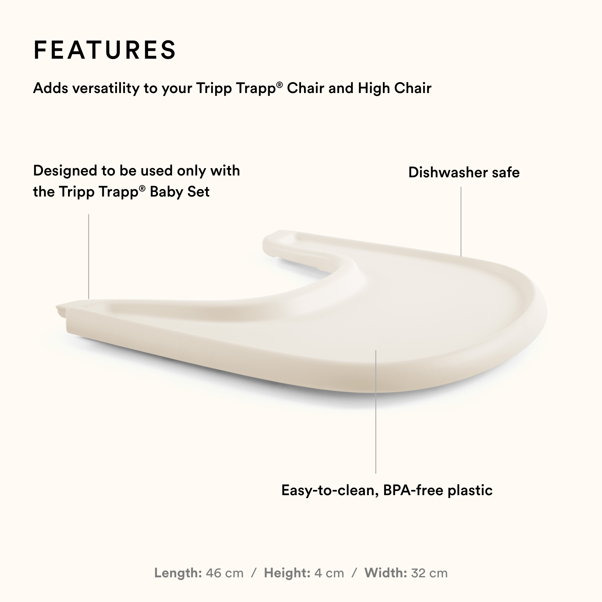 Tripp Trapp Tray - Vanilla White