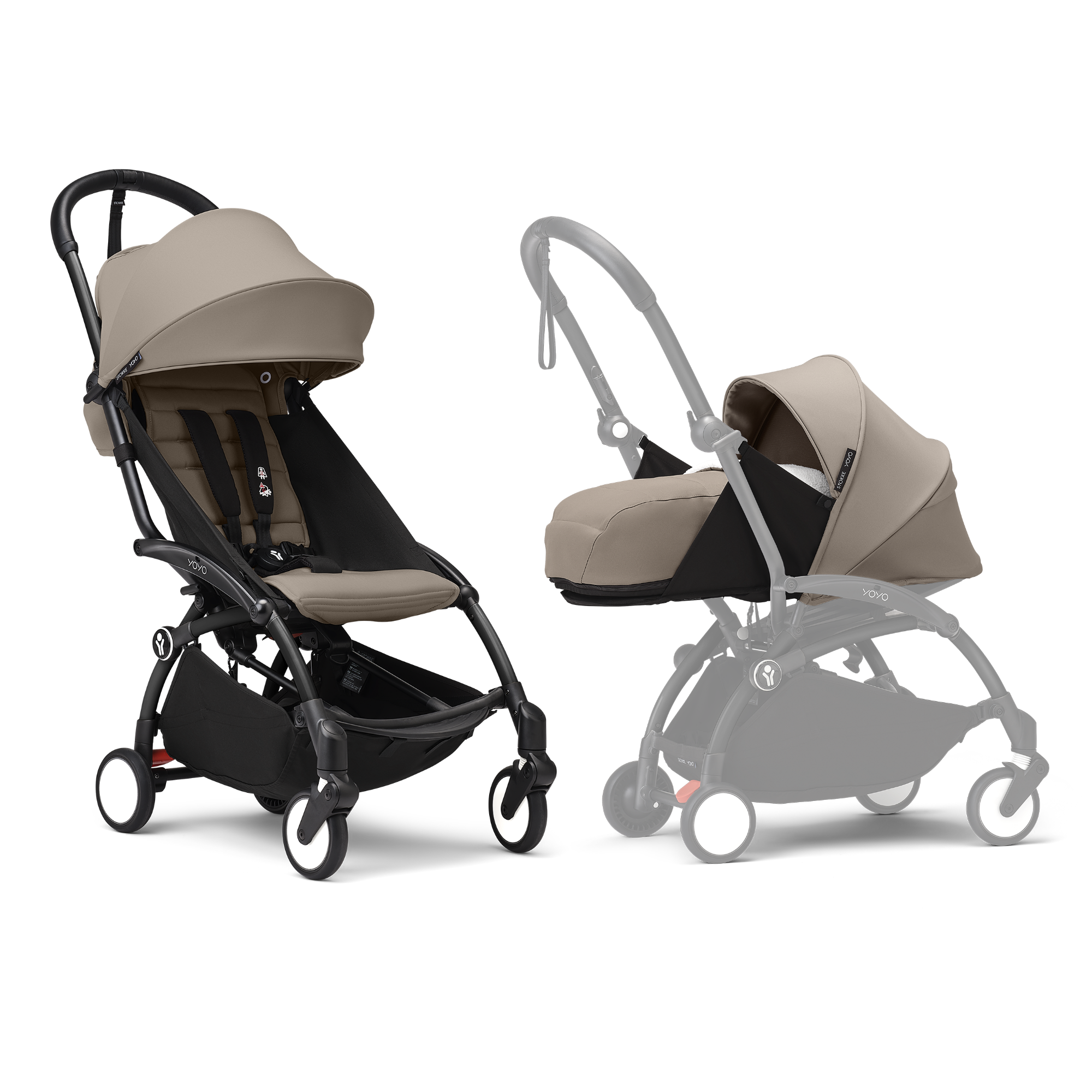 Stokke® YOYO³ Black Frame with 6+ Color Pack and Newborn Pack