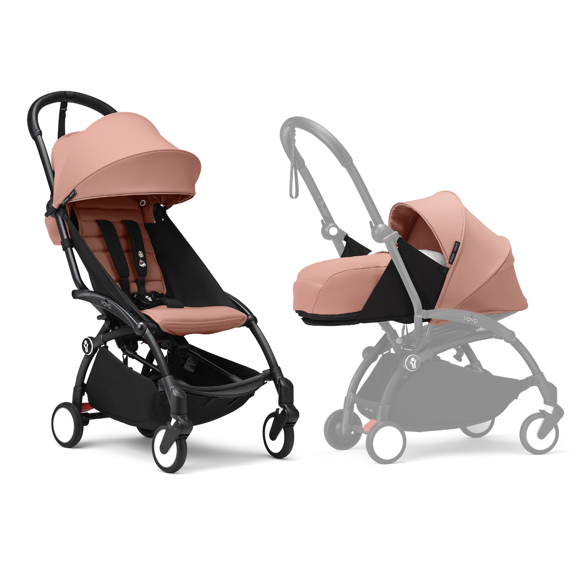 Stokke® YOYO³ Black Frame with 6+ Color Pack and Newborn Pack