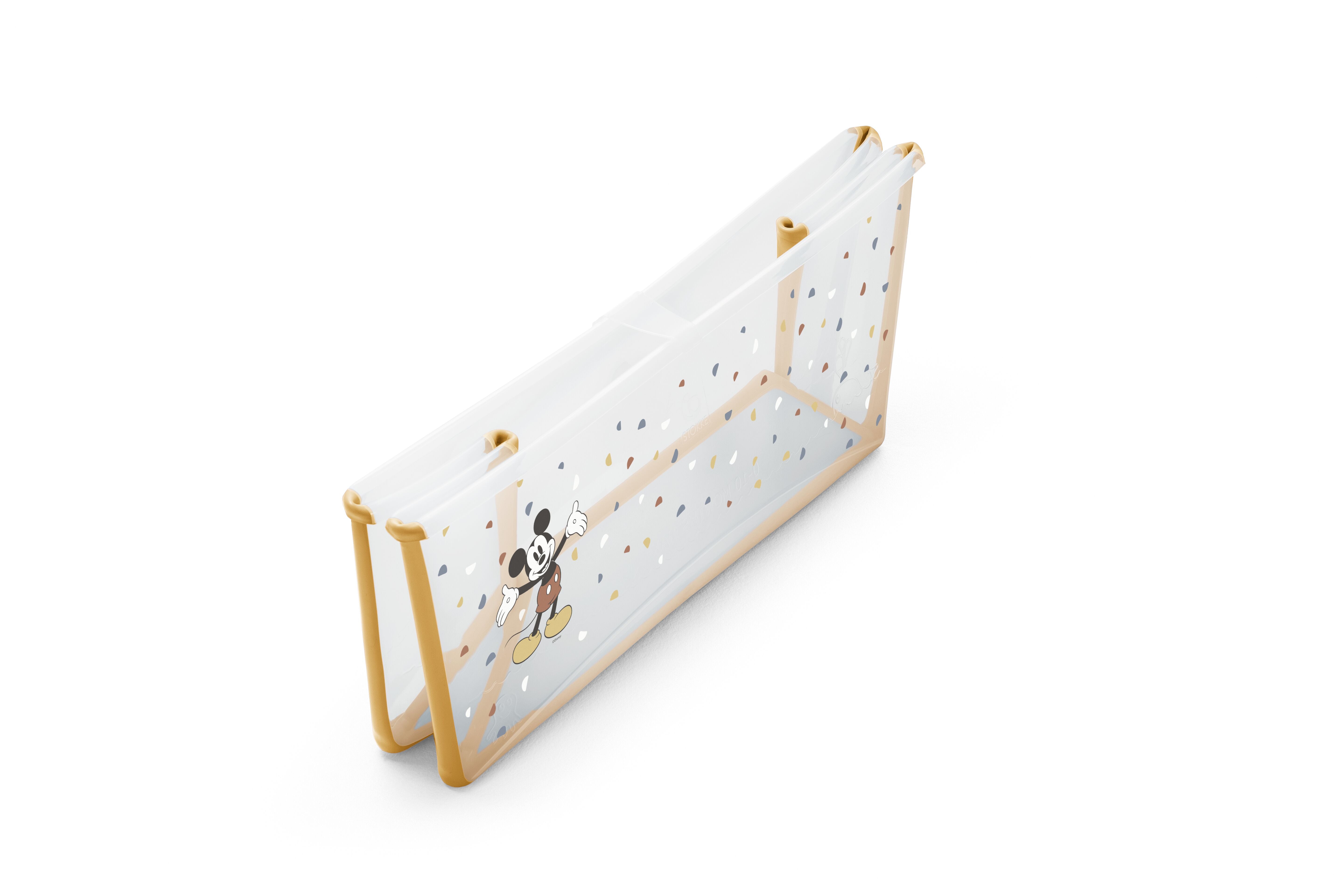 Stokke Flexi Bath Mickey + Foldable Stand Bundle White Grey