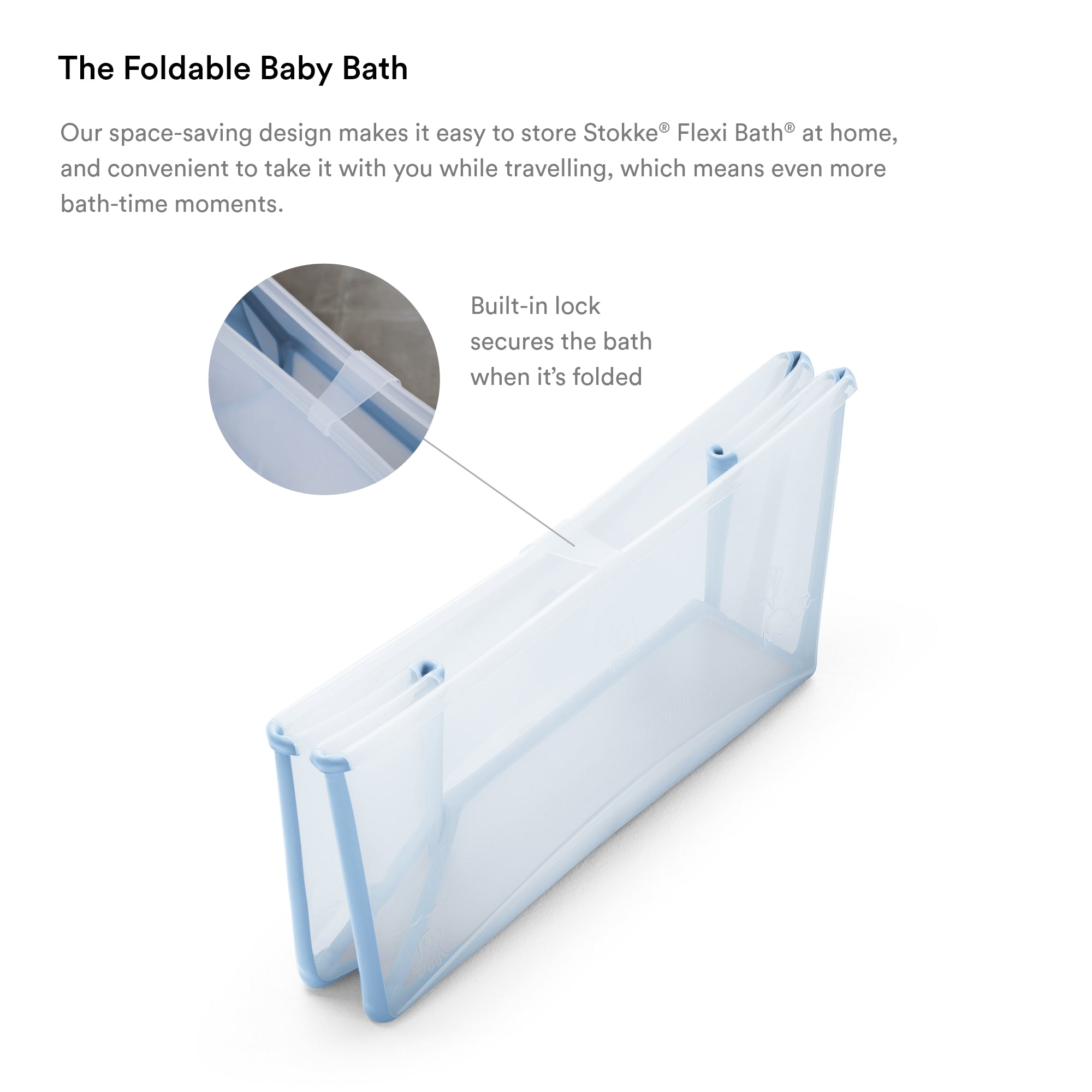 Stokke Flexi Bath Ocean Blue + Flexi Bath Stand Bundle Grey