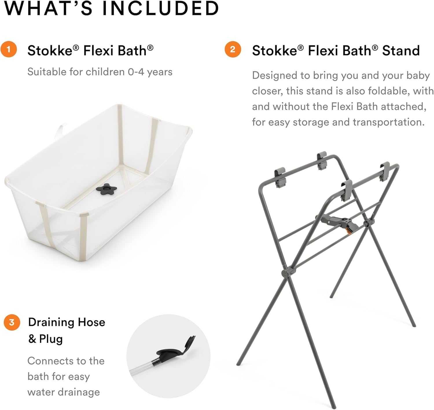 Stokke Flexi Bath Sandy Beige + Flexi Bath Bundle Grey