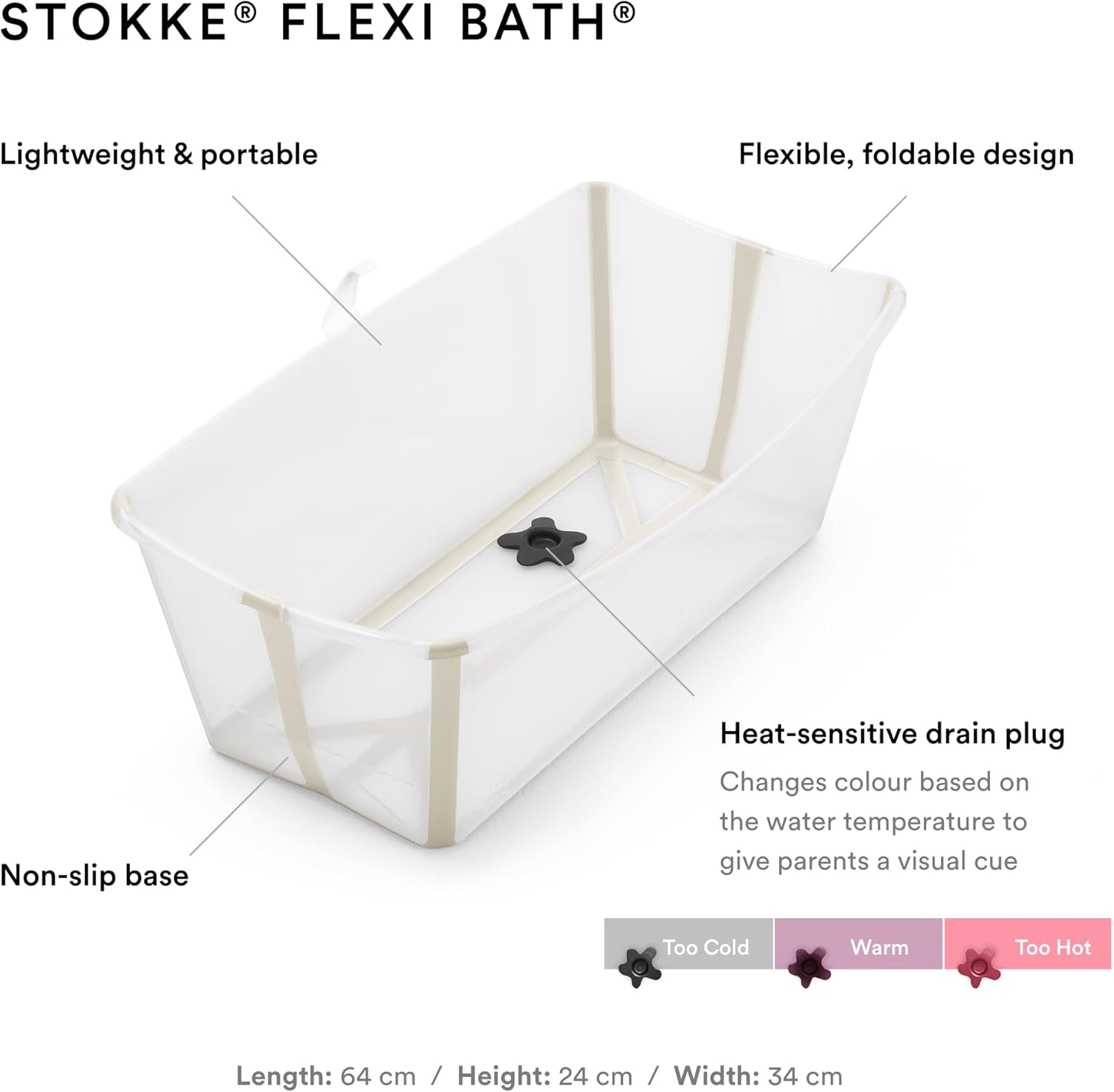 Stokke Flexi Bath Sandy Beige + Flexi Bath Bundle Grey