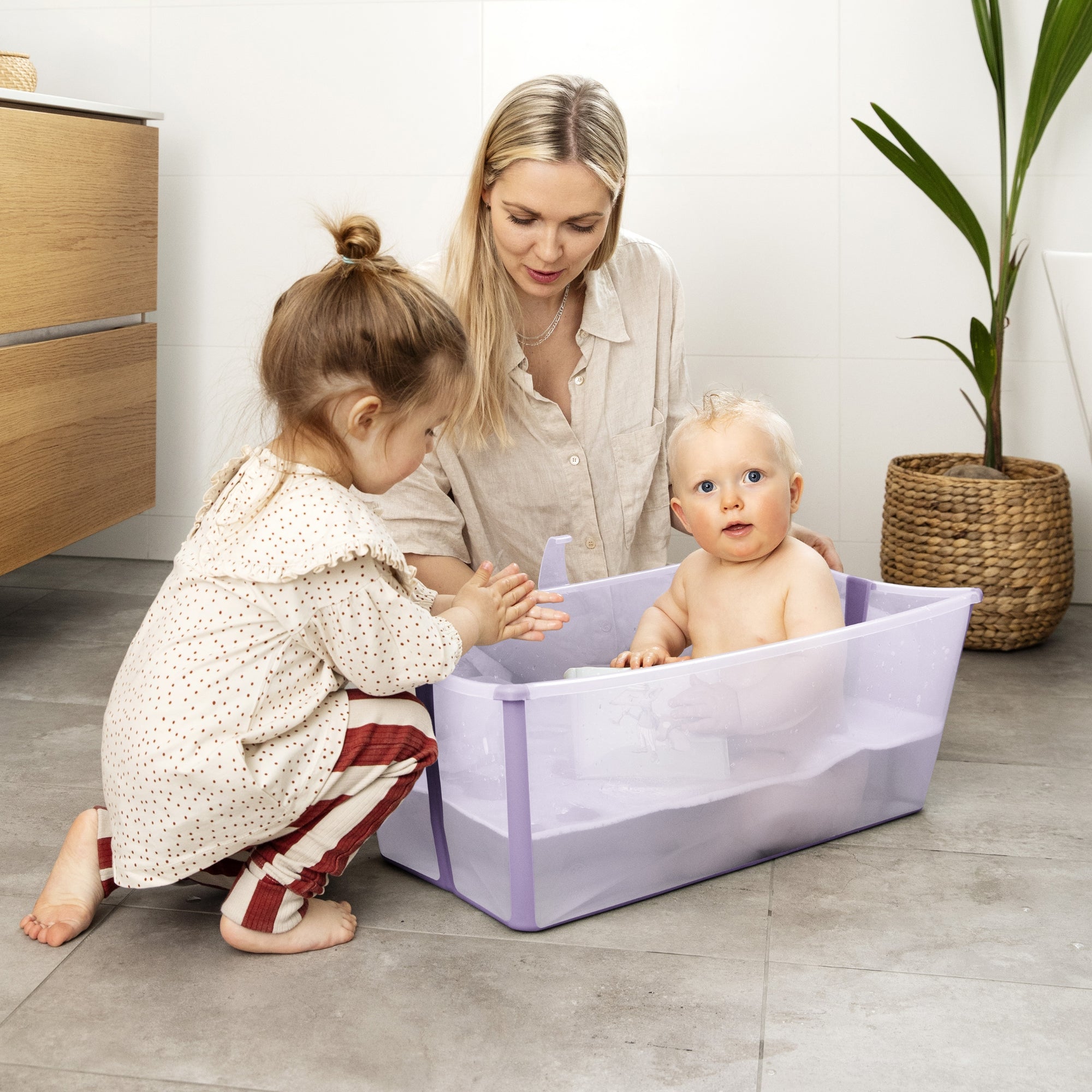 Stokke Flexi Bath Sandy Beige + Flexi Bath Bundle Grey