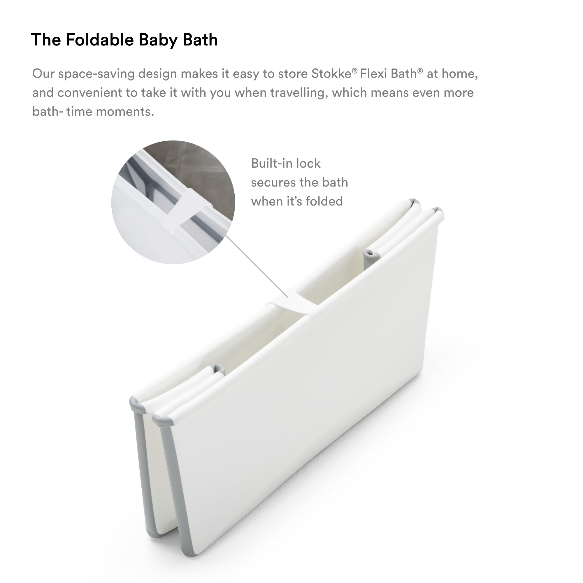 Stokke Flexi Bath White + Newborn Support & FlexiBath Bundle