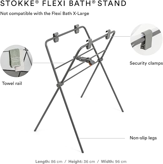 Stokke Flexi Bath White + Newborn Support & FlexiBath Bundle