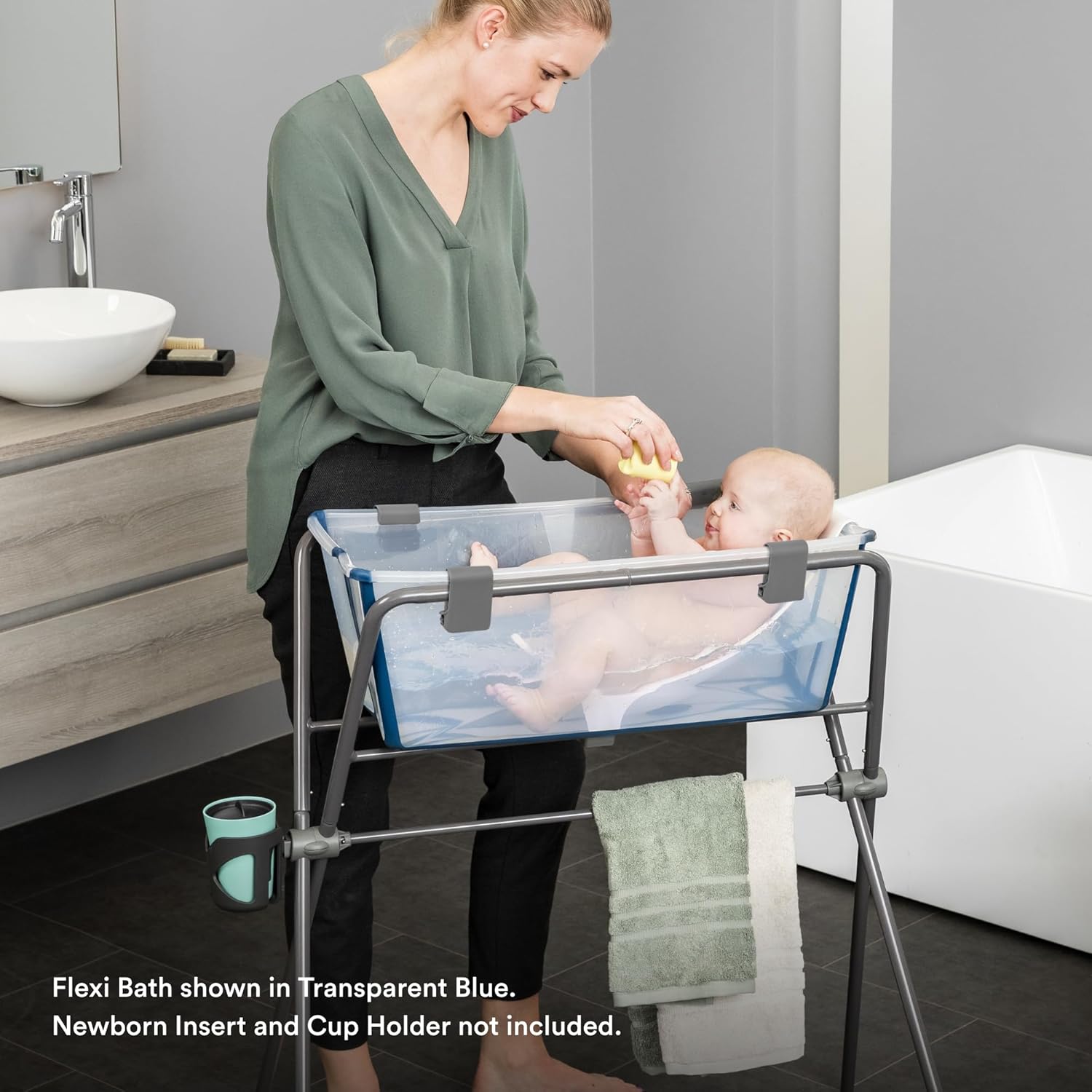 Stokke Flexi Bath White + Newborn Support & FlexiBath Bundle