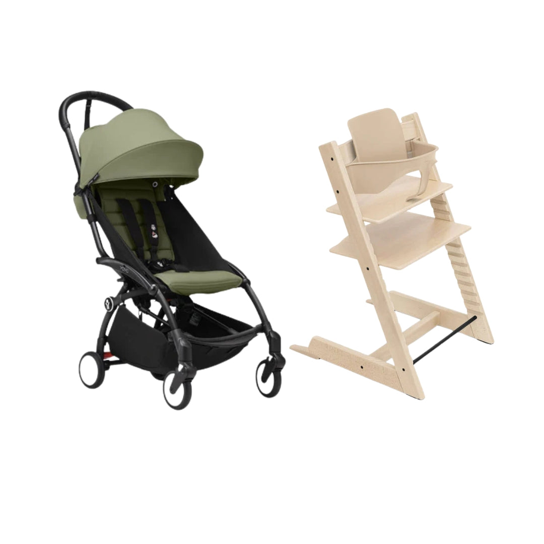 STOKKE YOYO³ TODDLER STROLLER WITH TRIPP TRAPP NATURAL SET