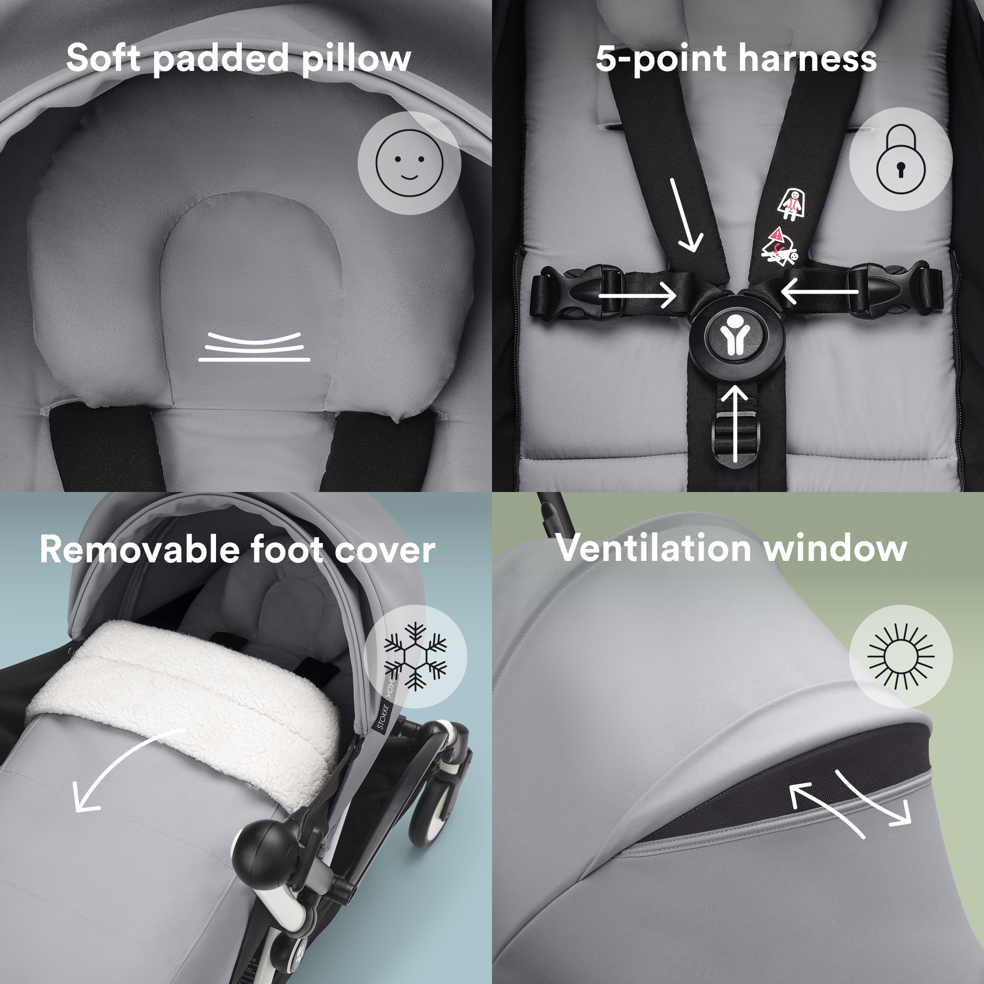 Stokke® YOYO³ ® 0+ newborn pack Stone