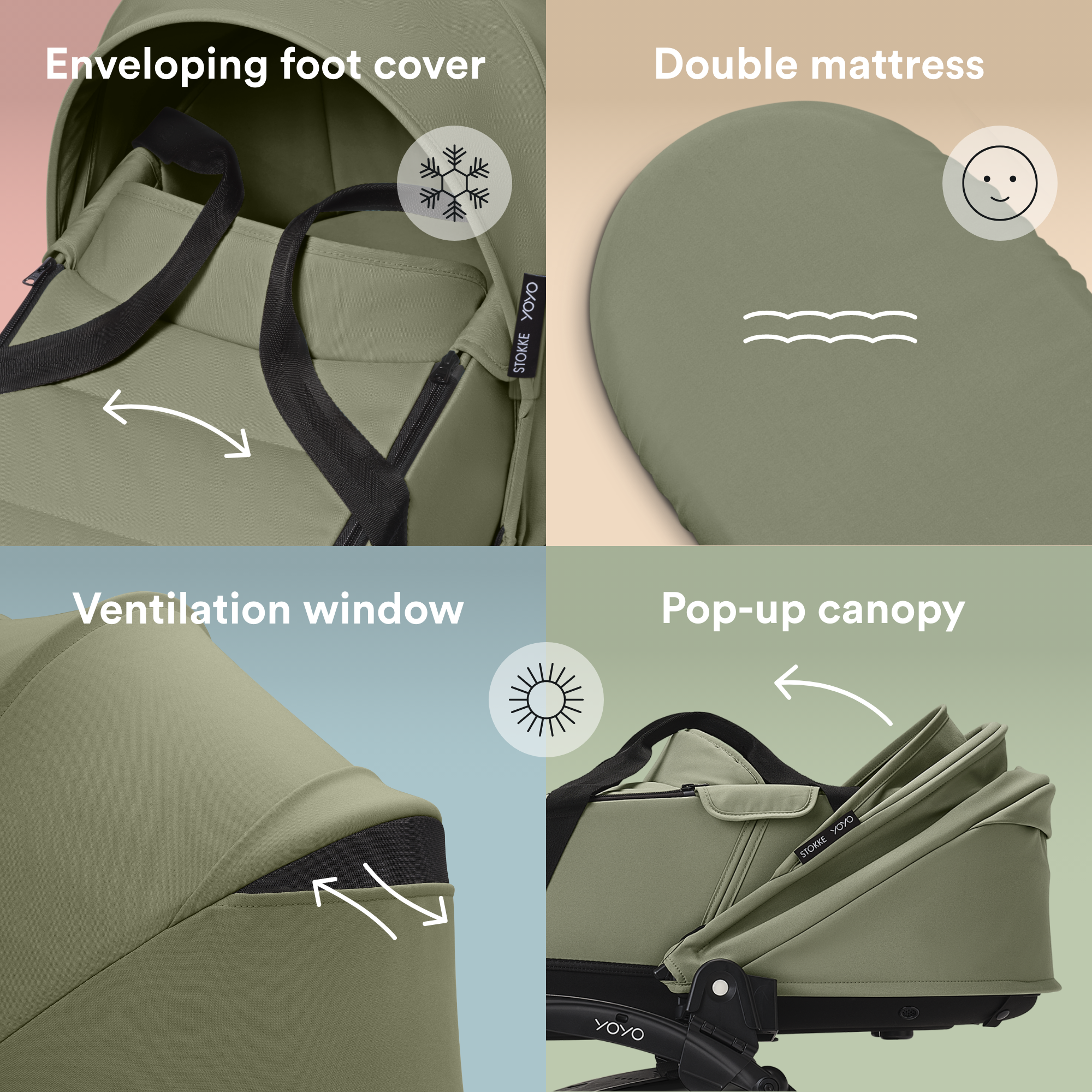 Stokke® YOYO® newborn shell Olive