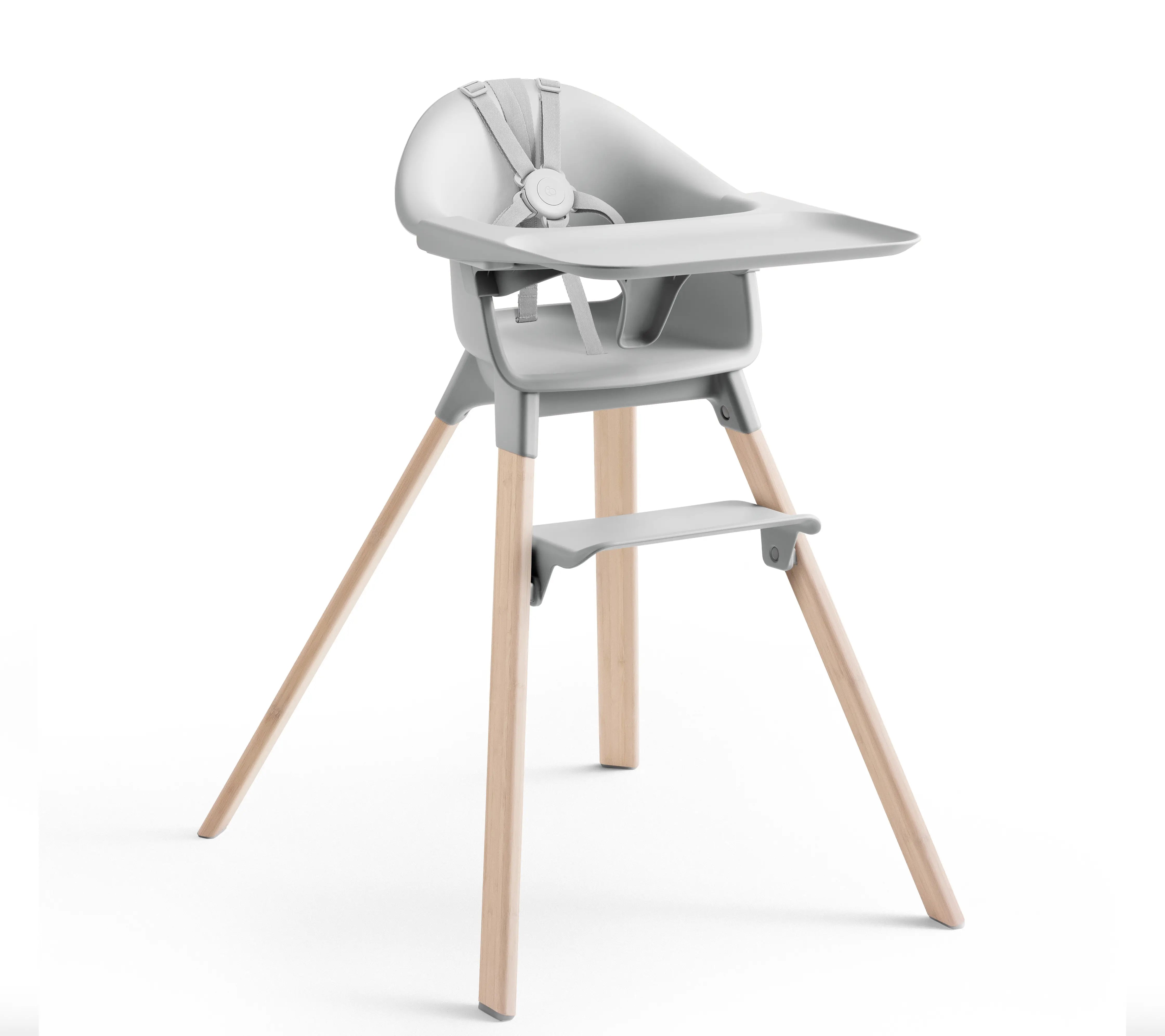 Clikk High Chair Bamboo Legs - Cloud Grey