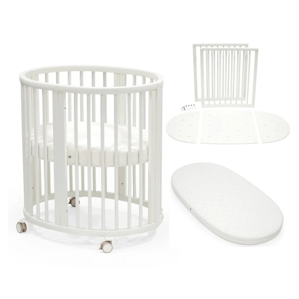 Stokke Sleepi Mini Bed Premium Bundle: Includes Sleepi Mini, Sleepi and Sleepi Mini Mattresses & Bed Extension - 4 PCS