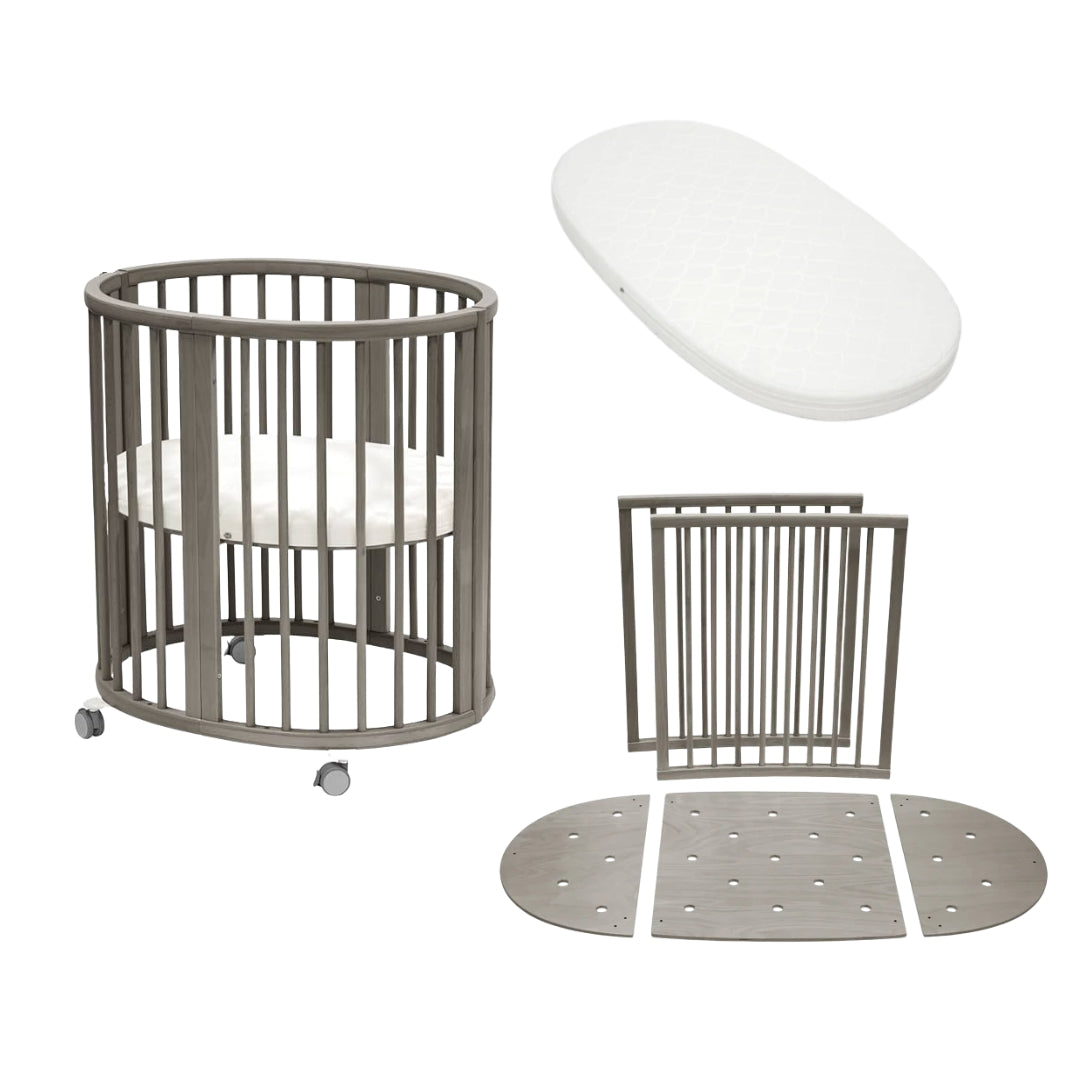 Stokke Sleepi Mini Bed Bundle - Sleepi Mini Bed with Sleepi Mini Mattress, Sleepi Mattress & Sleepi Bed Extension