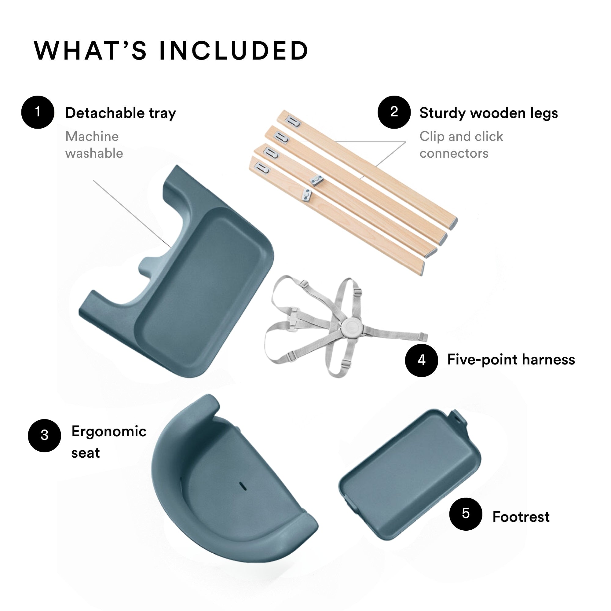 Clikk™ Highchair Fjord Blue