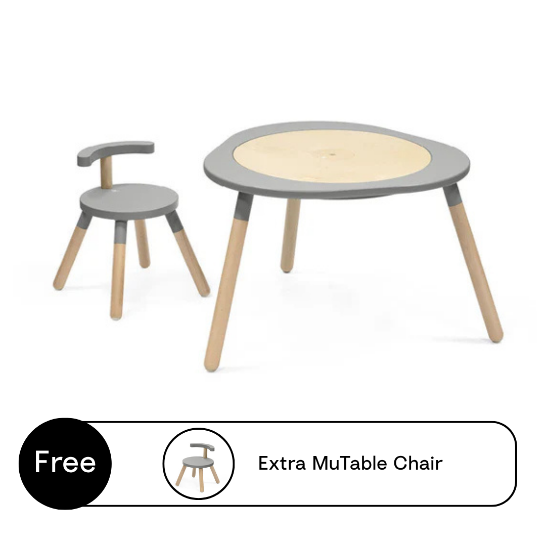 Stokke Mutable V2 Play Table and Chair Bundle - 2 PCS