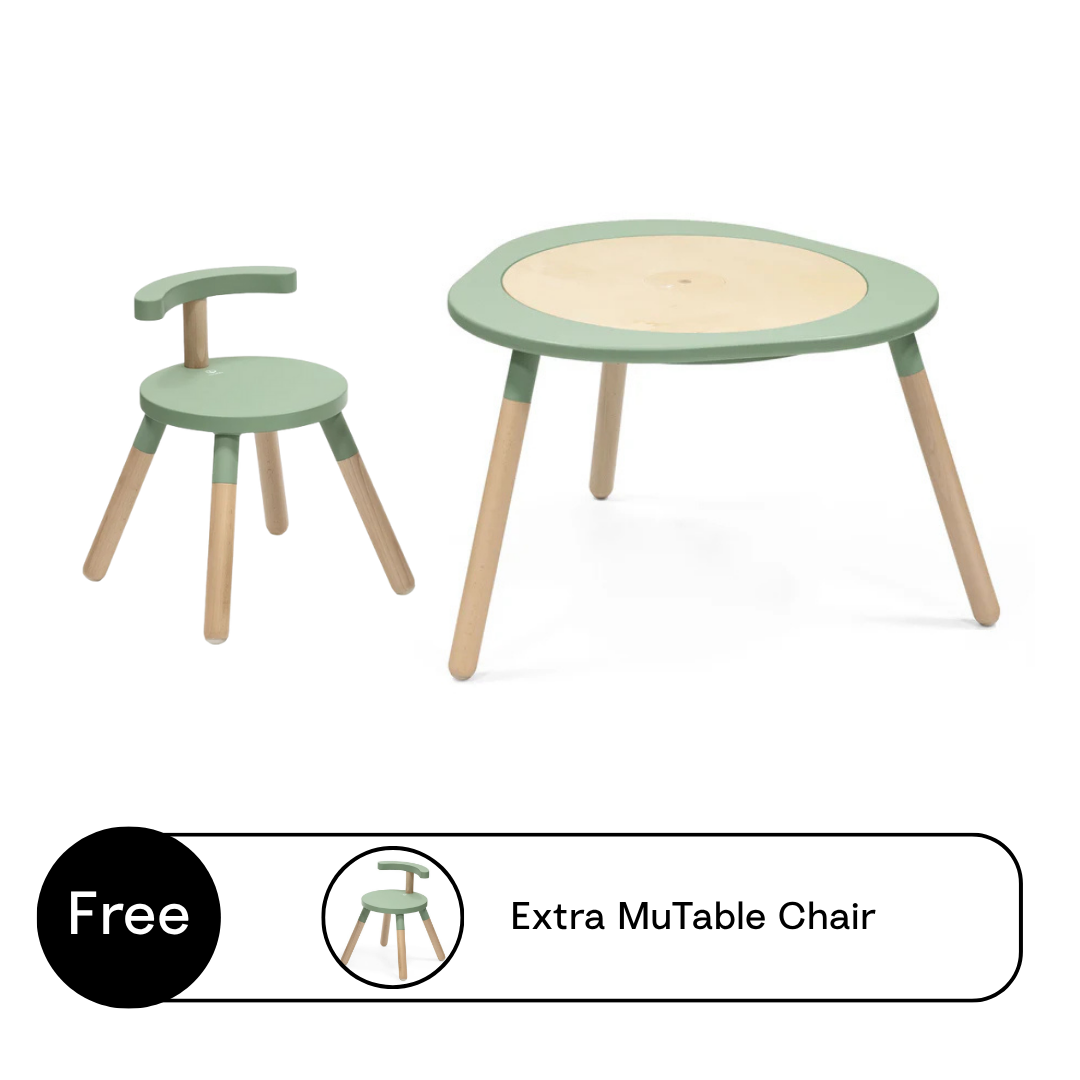 Stokke Mutable V2 Play Table and Chair Bundle - 2 PCS