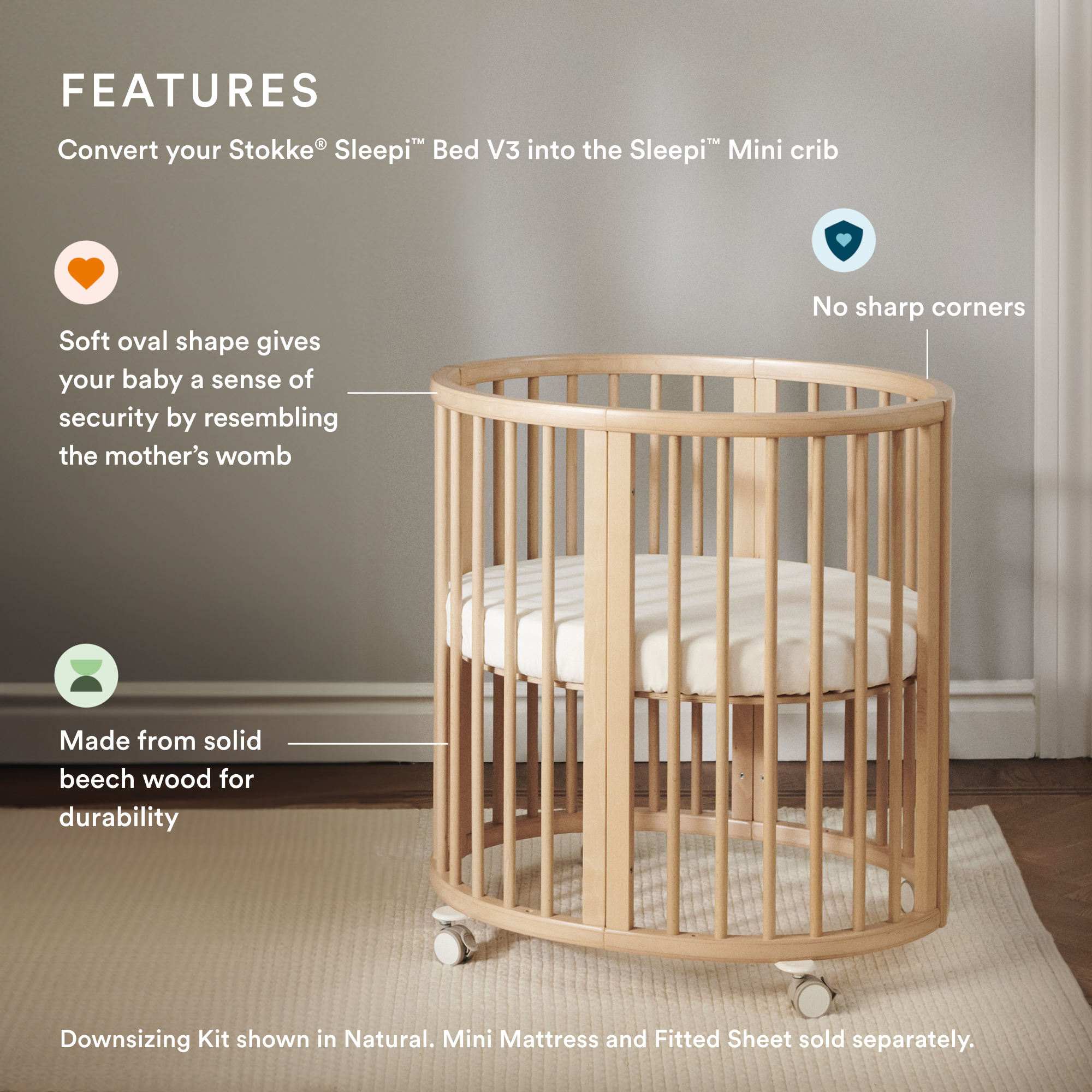 Stokke Sleepi Downsizing Kit V3 Natural