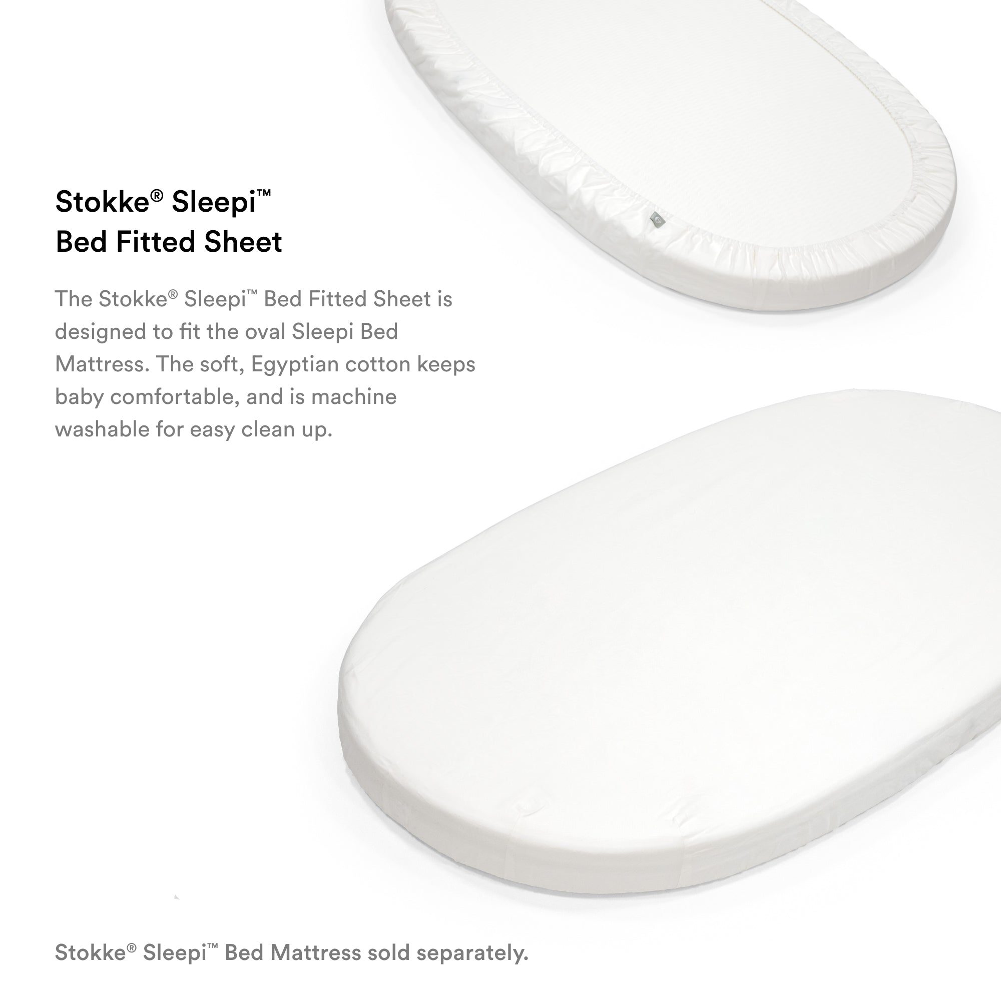 Sleepi V3 Bed Fitted Sheet White