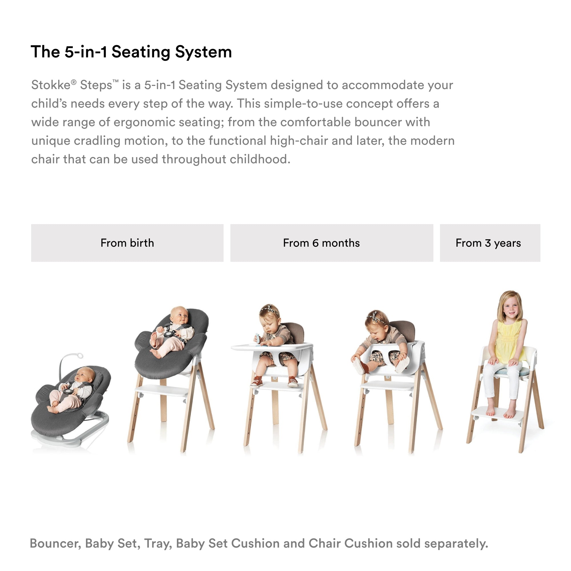 Steps High Chair - Black