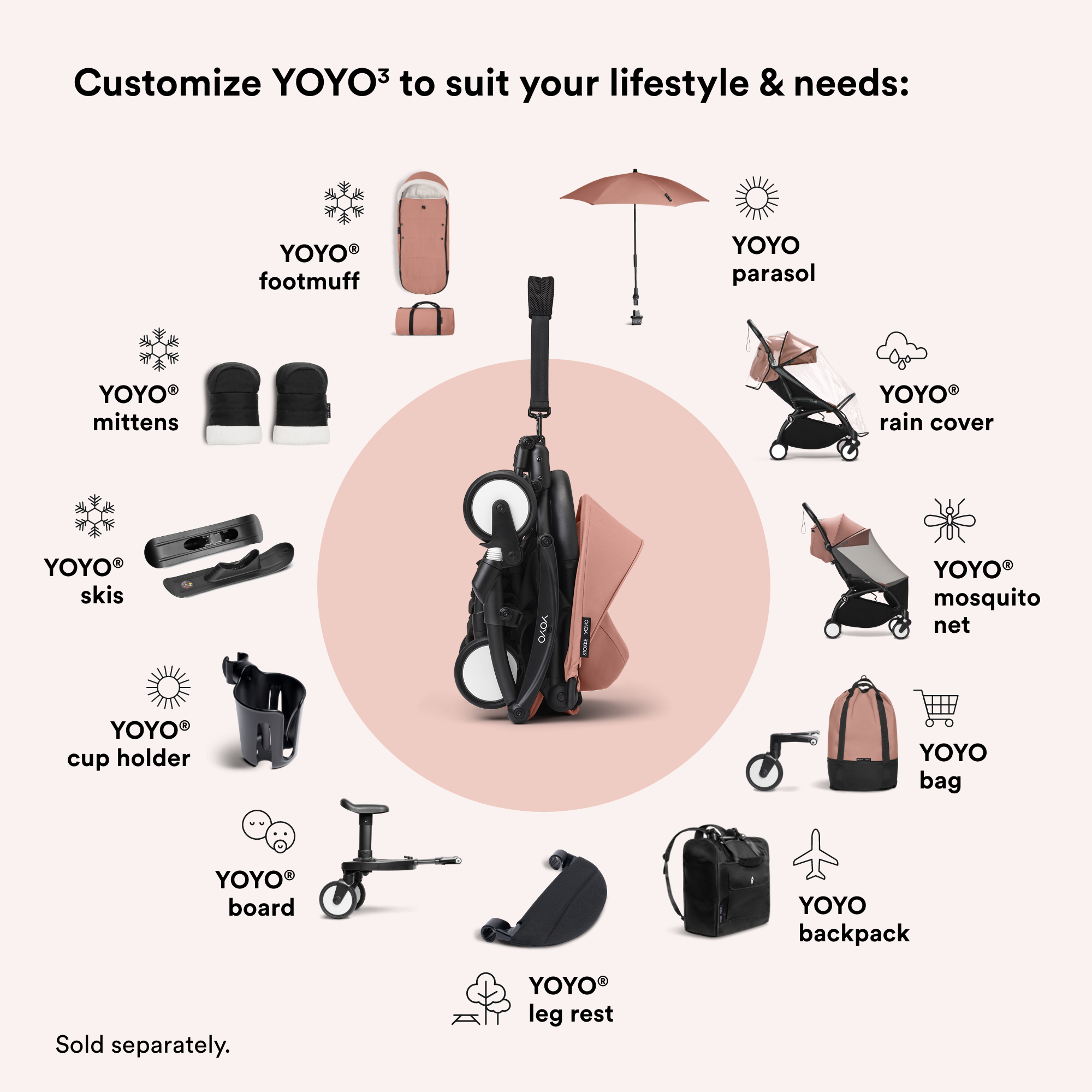 Stokke® YOYO 6+ color pack Ginger