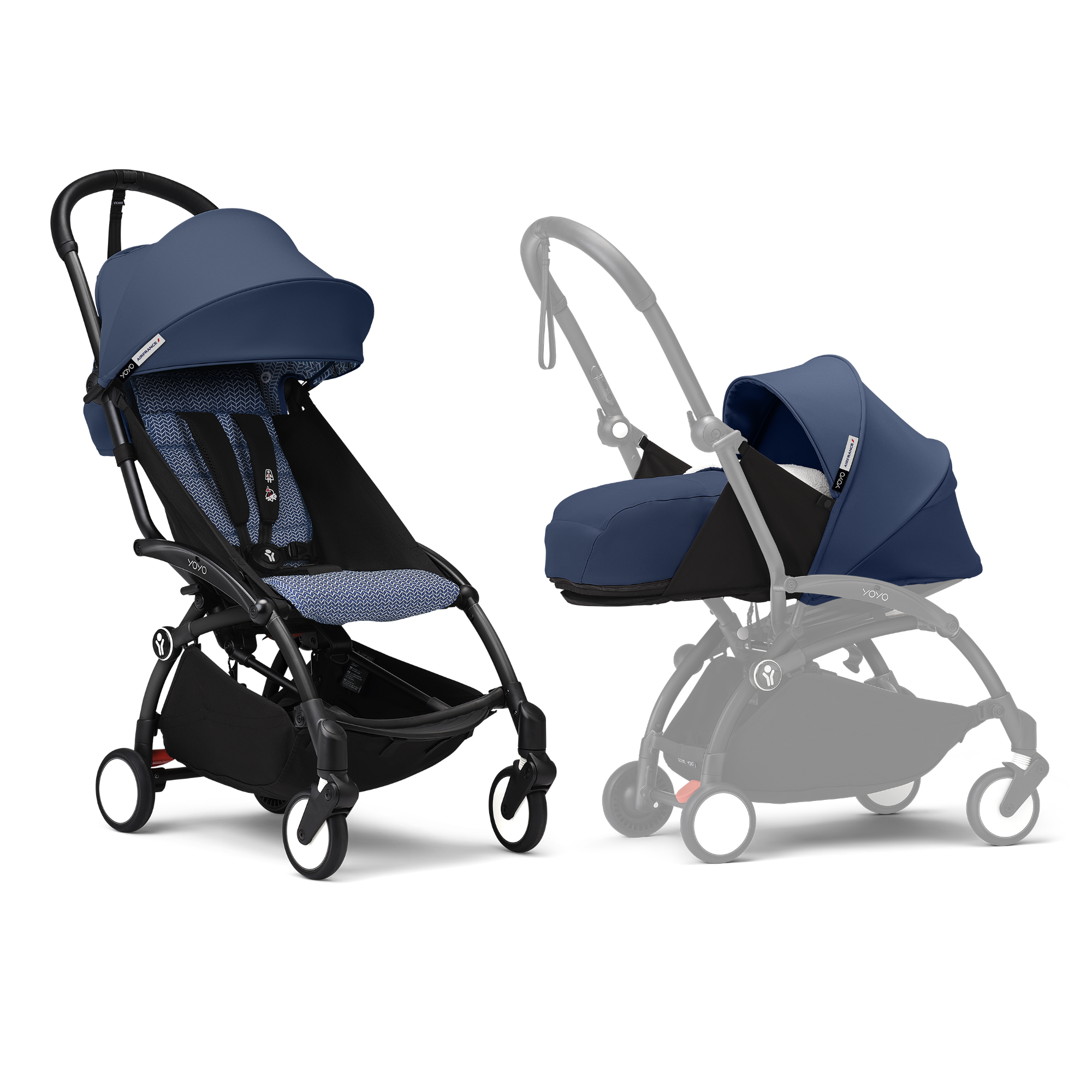 Stokke® YOYO³ Black Frame with 6+ Color Pack and Newborn Pack