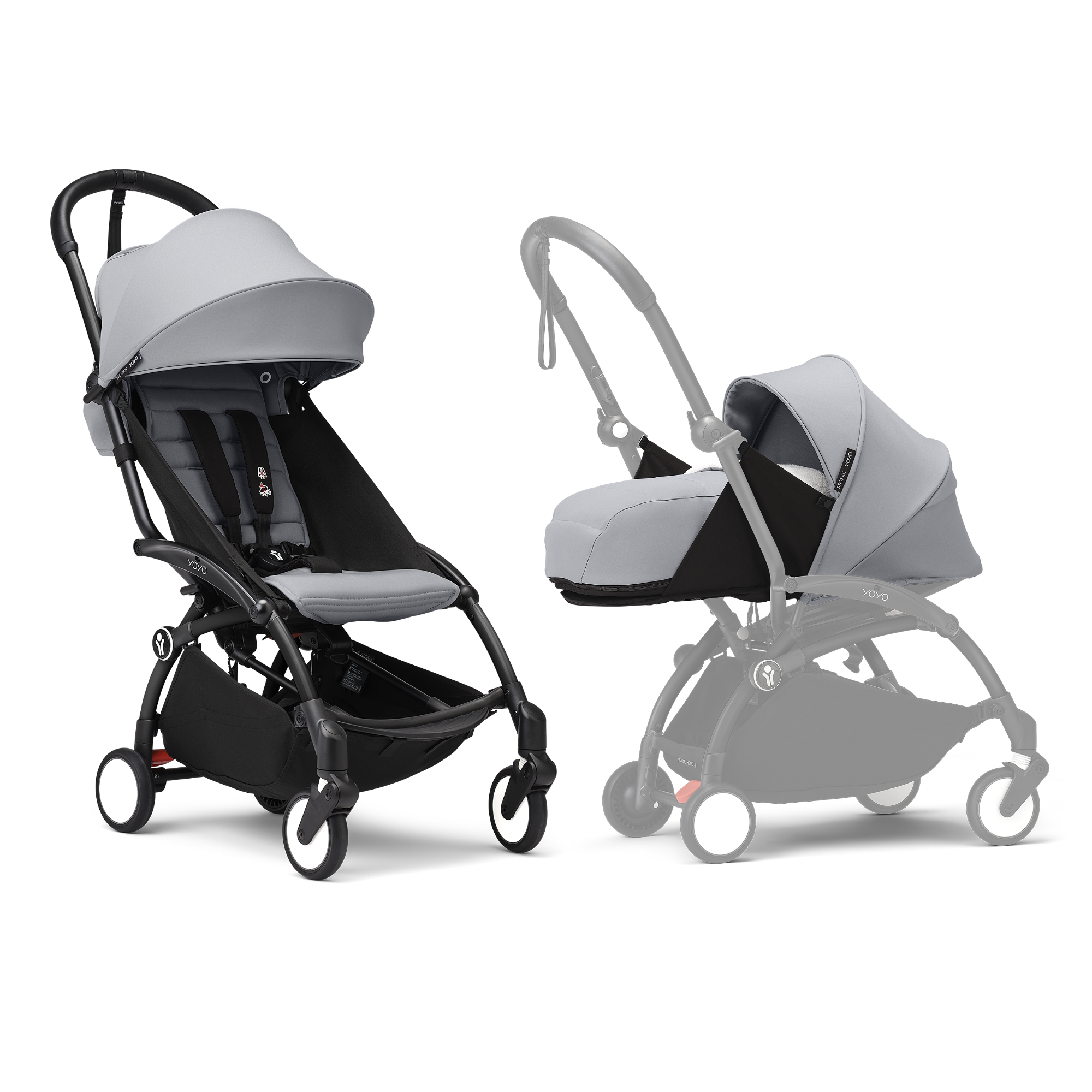 Stokke® YOYO³ Black Frame with 6+ Color Pack and Newborn Pack