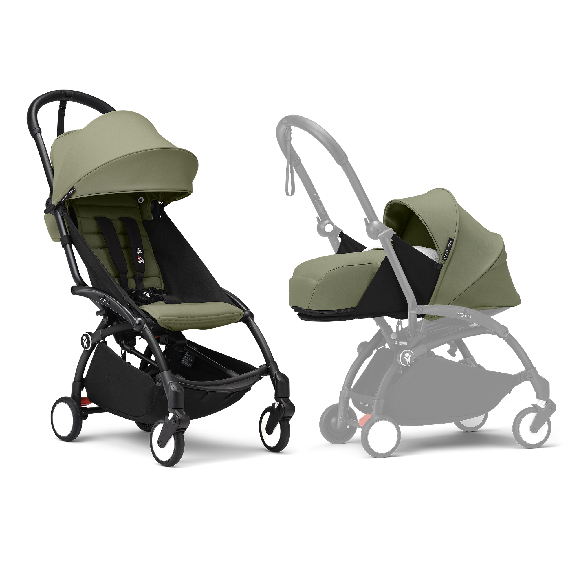 Stokke® YOYO³ Black Frame with 6+ Color Pack and Newborn Pack