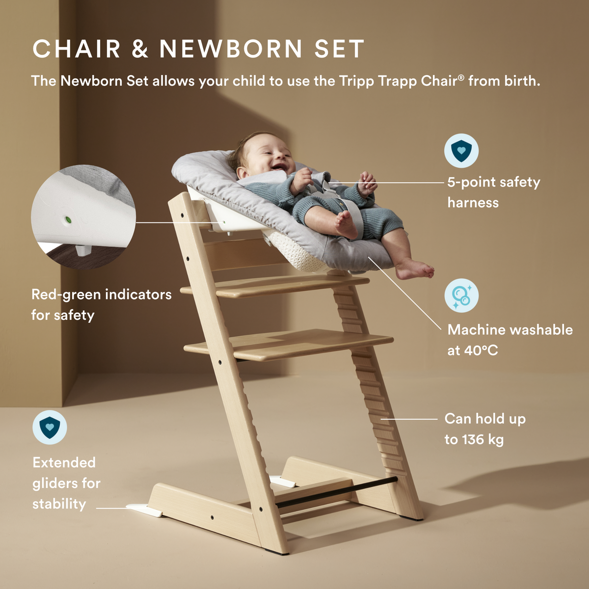 Tripp Trapp Chair With Newborn Set