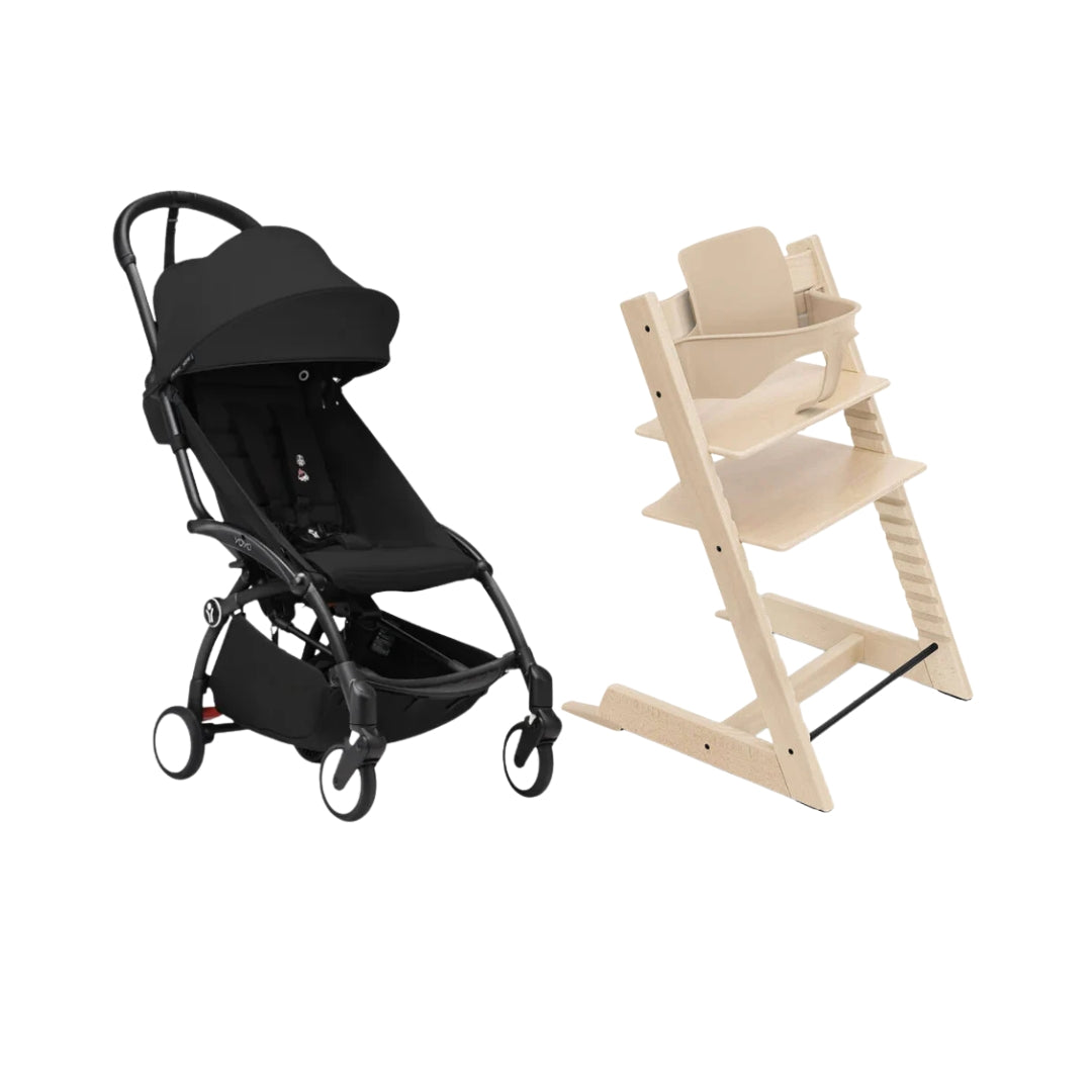 STOKKE YOYO³ TODDLER STROLLER WITH TRIPP TRAPP NATURAL SET