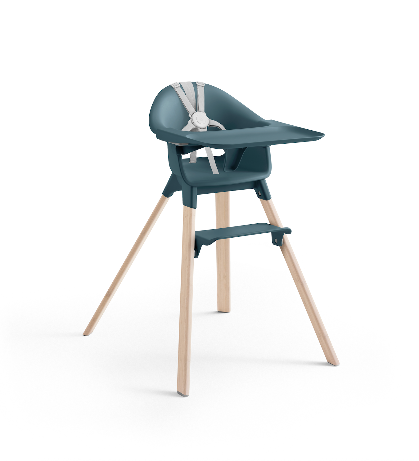 Clikk High Chair Bamboo Legs - Fjord Blue