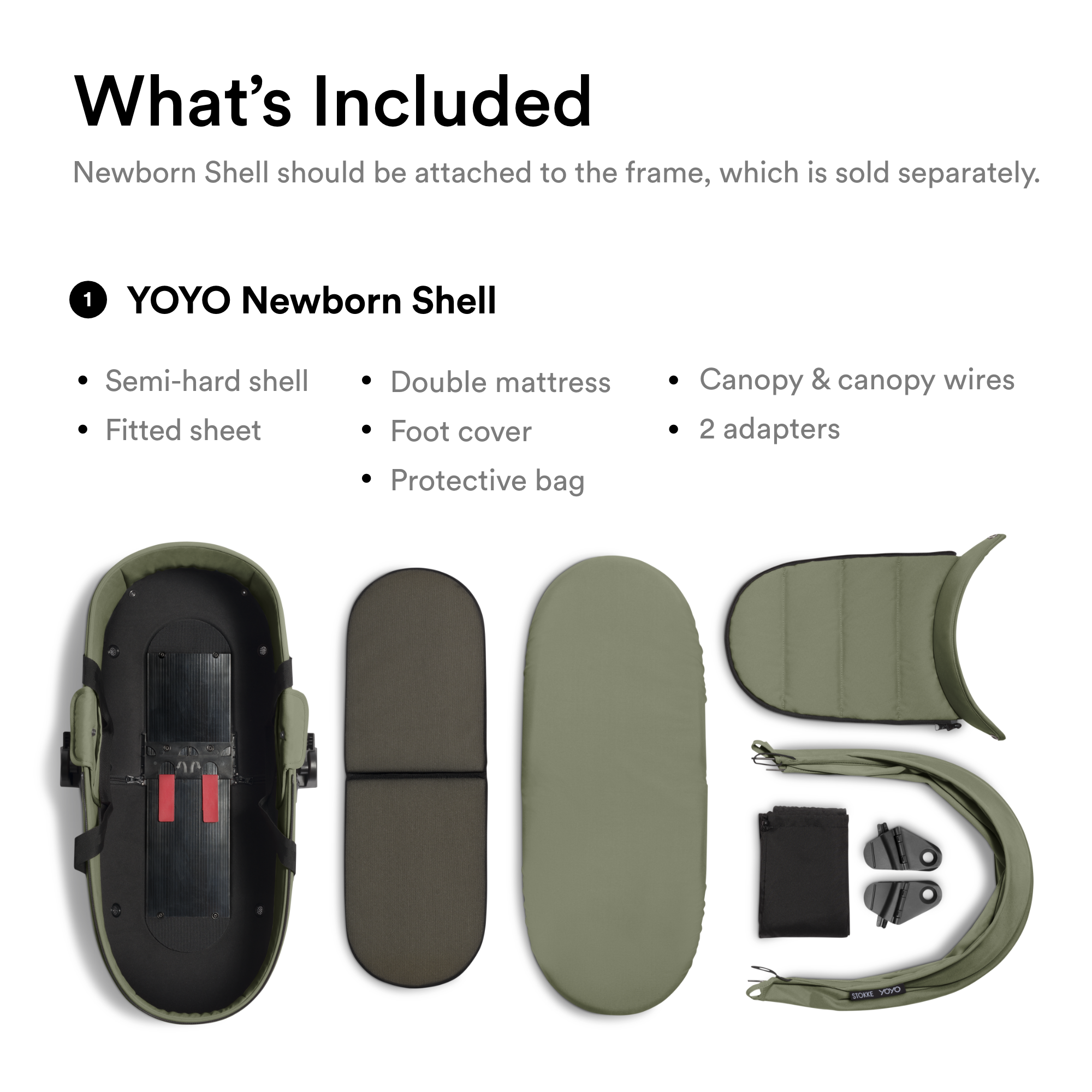 Stokke® YOYO® newborn shell Olive