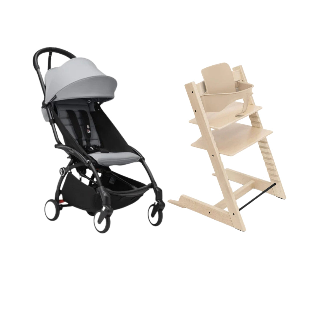 STOKKE YOYO³ TODDLER STROLLER WITH TRIPP TRAPP NATURAL SET