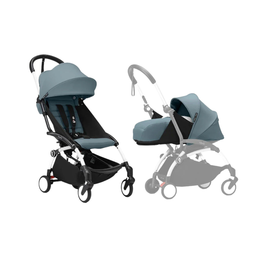Stokke® YOYO³ White Frame with 6+ Color Pack and Newborn Pack