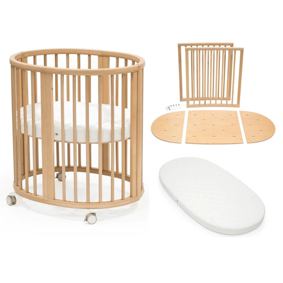 Stokke Sleepi Mini Bed Premium Bundle: Includes Sleepi Mini, Sleepi and Sleepi Mini Mattresses & Bed Extension - 4 PCS